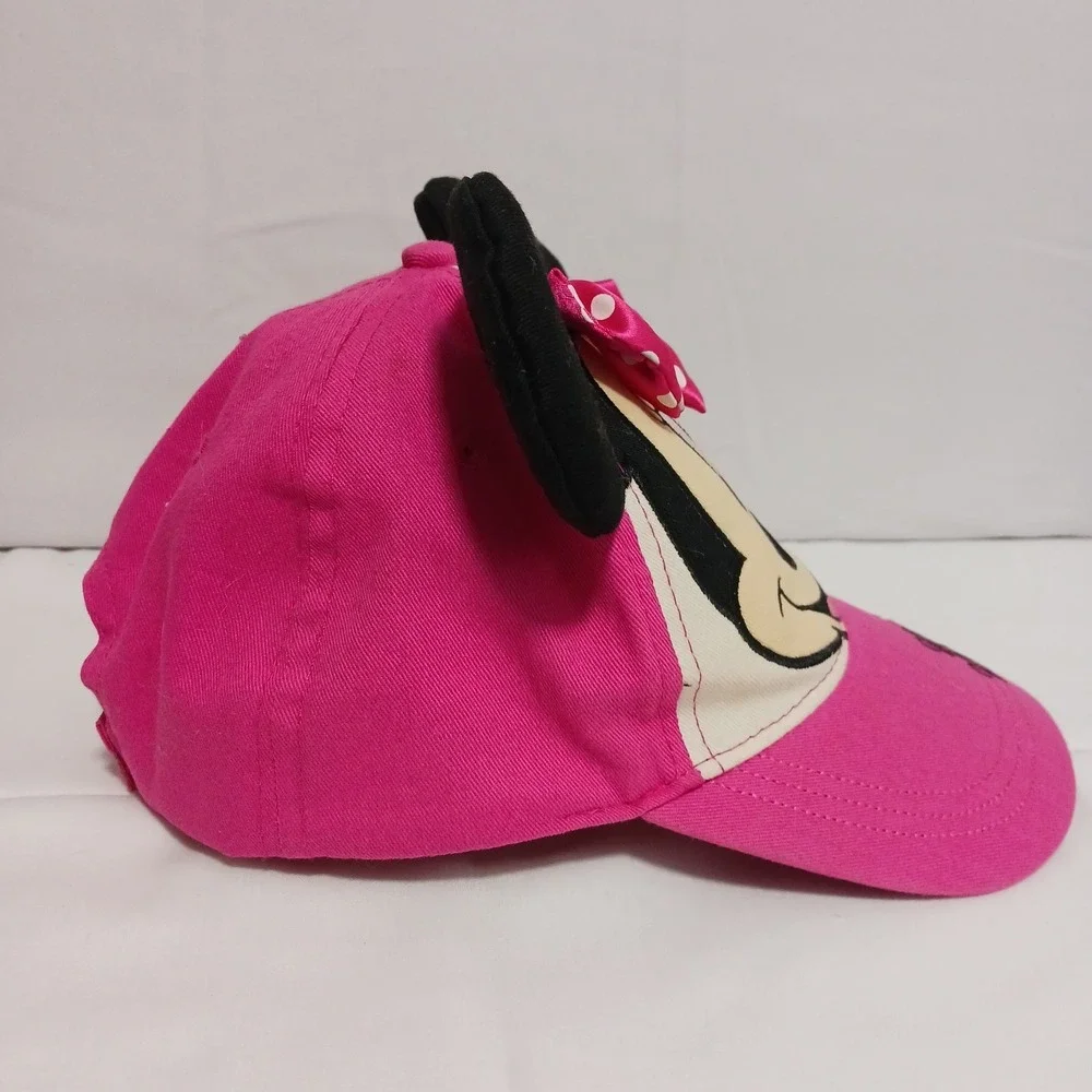 Disney Girls Minnie‎ Mouse Pink Adjustable Cap with Lg Ears and Bow